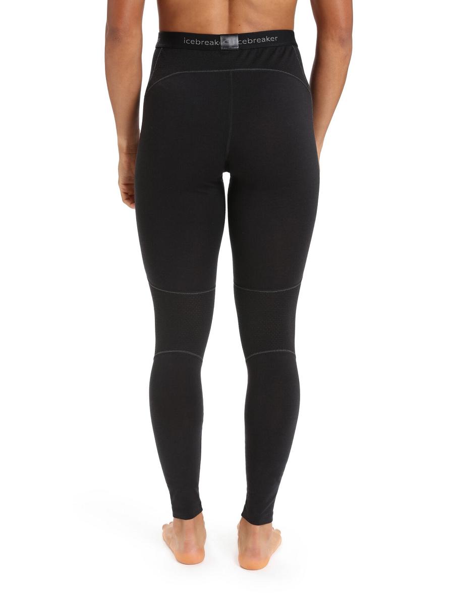 Black Women's Icebreaker BodyfitZone™ Merino 200 Zone Thermal Leggings | USA 1540PJJQ